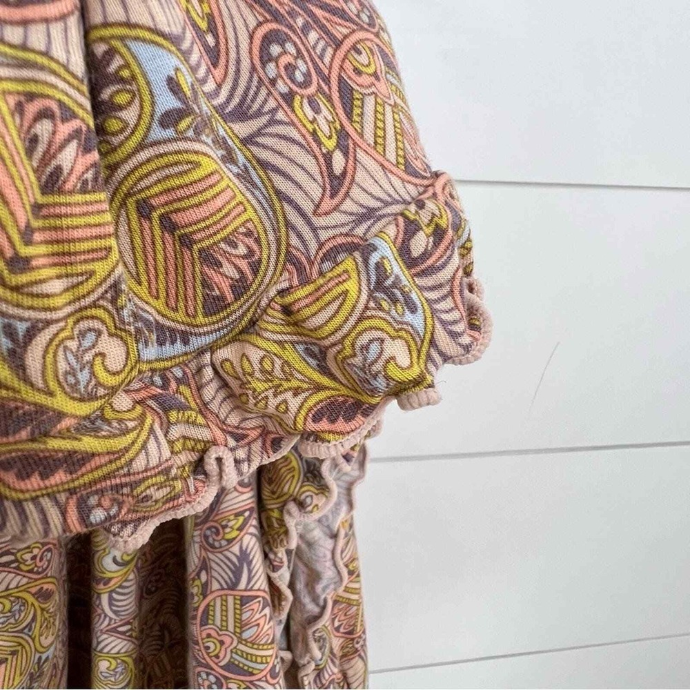 Anthropologie Matilda Paisley Jumpsuit Women S Flutter Sleeve V-Neck Boho - Picture 5 of 10